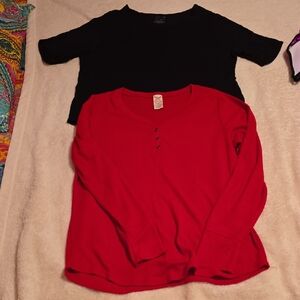 Apt. 9 Black and Red Blouses